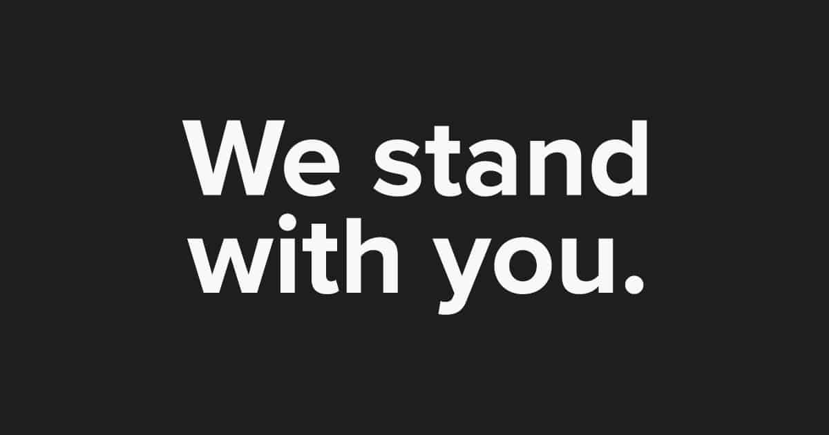 We Stand With You Mediavine